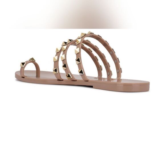 Nine West Tan Gold Gladiator Sandals - Picture 5 of 6